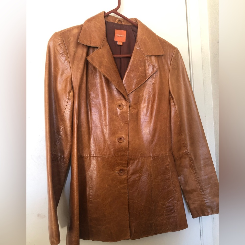 Genuine Leather Blazer